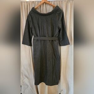 Shabby Apple Gray Bamboo Pinup Vintage Midi Dress